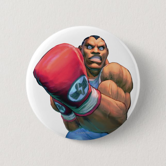 Macaron Rond 5 Cm Grimace de Balrog (Devant)