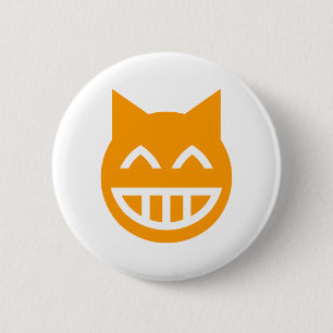 Macaron Rond 5 Cm Grimacerie du chat d'Emoji