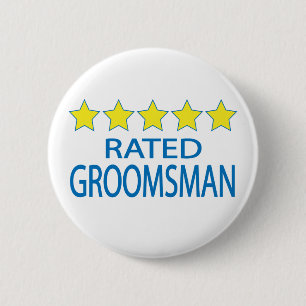 Macaron Rond 5 Cm Groomsman cinq étoiles