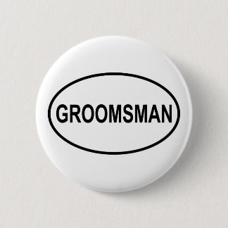 Macaron Rond 5 Cm Groomsman épousant l'ovale