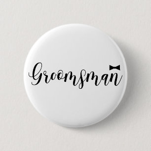 Macaron Rond 5 Cm Groomsman, mariage, étiquette nommée de