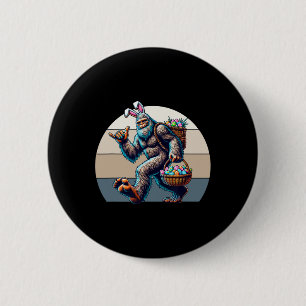 Macaron Rond 5 Cm Gros Pied Avec Des Oreilles De Lapin Volant Un Bys