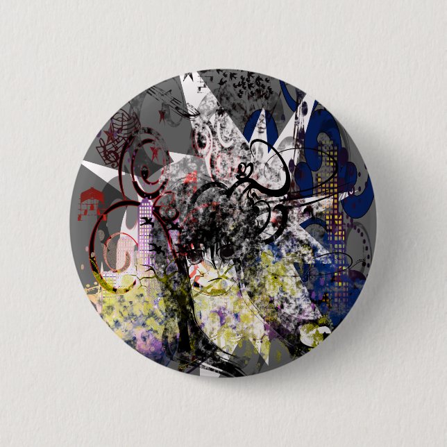 Macaron Rond 5 Cm Gros yeux (Devant)