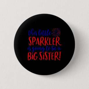 Macaron Rond 5 Cm Grosse Soeur Sparkler 4 juillet Grossesse Annonce