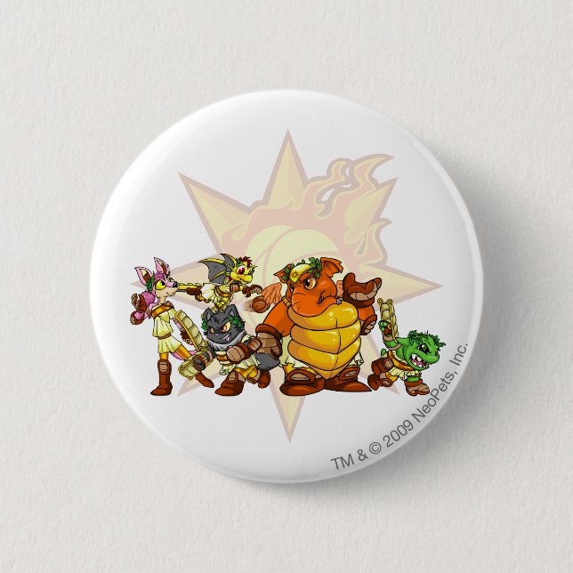 Macaron Rond 5 Cm Groupe d'Altador d'équipe (Devant)