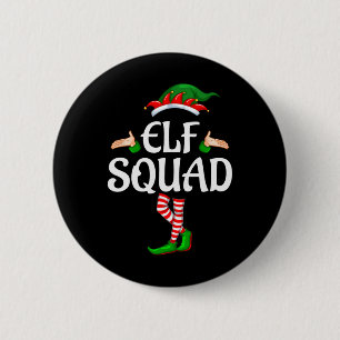 Macaron Rond 5 Cm Groupe de jumelage de la famille des elfes Noël 1