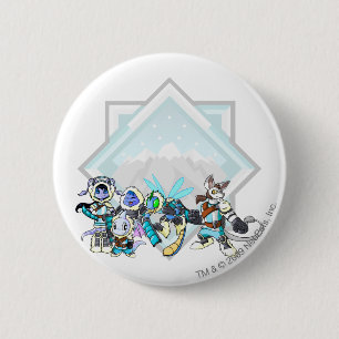 Macaron Rond 5 Cm Groupe de montagne de terreur d'équipe