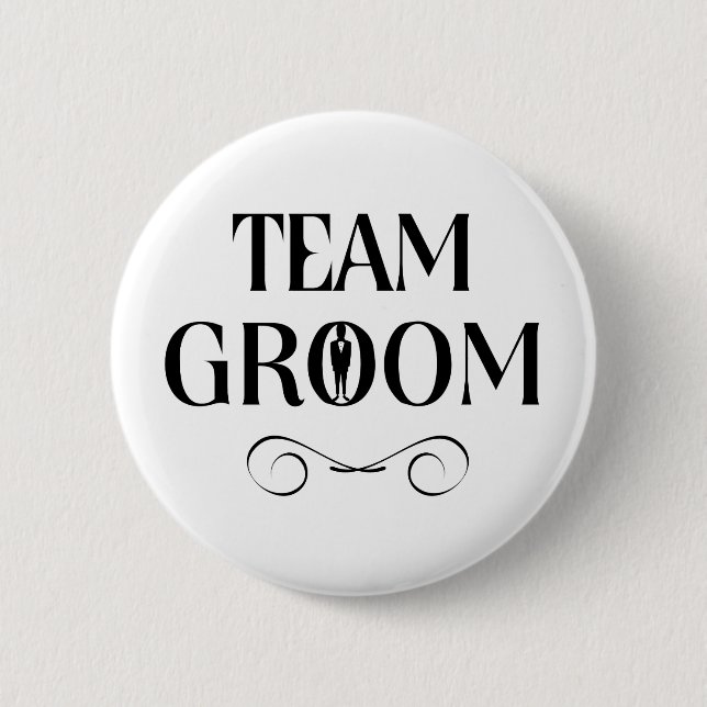 Macaron Rond 5 Cm Groupe d'équipes - Groomsmen Pin (Devant)