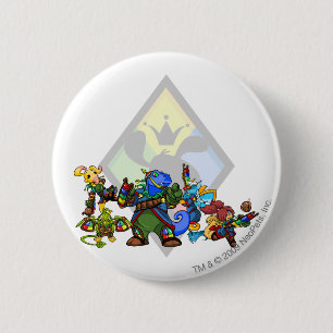 Macaron Rond 5 Cm Groupe d'île de Roo d'équipe