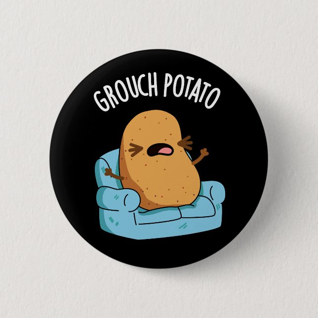 Macaron Rond 5 Cm Groupement Pomme de terre Fantaisie Veggie Puns Da (Devant)