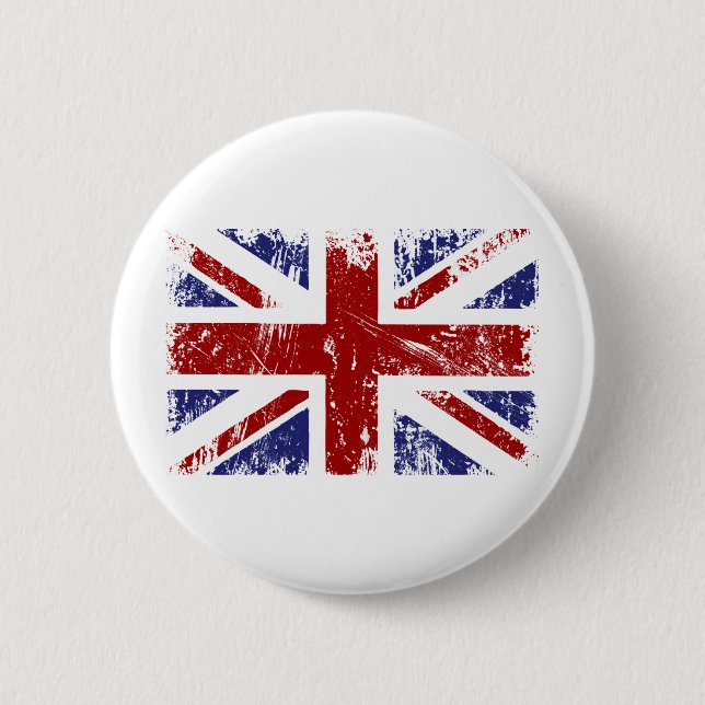 Macaron Rond 5 Cm Grunge britannique de punk d'Union Jack de drapeau (Devant)