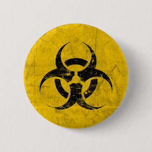 Macaron Rond 5 Cm Grunge de Biohazard personnalisable