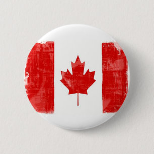 Macaron Rond 5 Cm GrungeCanadianFlag-atterrisseur