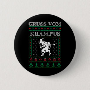 Macaron Rond 5 Cm Gruss Vom Krampus Goth Chandail de Noël moche Kram