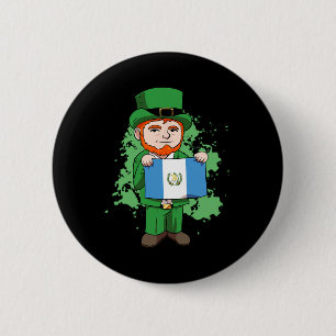 Macaron Rond 5 Cm Guatemala Fier Guate Drapeau St. Patrick Leprec