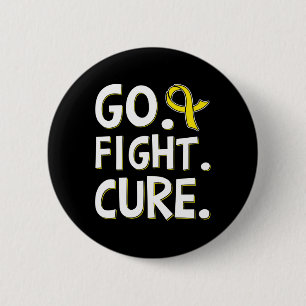 Macaron Rond 5 Cm Guérir le ruban d'or de lutte contre le cancer de