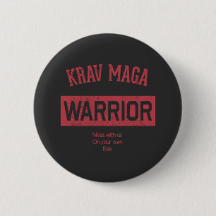 Macaron Rond 5 Cm Guerrier de Krav Maga
