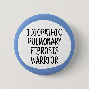 Macaron Rond 5 Cm Guerrier de la Fibrose Pulmonaire Idiopathique