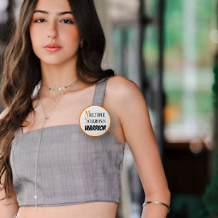 Macaron Rond 5 Cm Guerrier de la sclérose en plaques