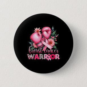 Macaron Rond 5 Cm Guerrier du cancer du sein Conscience du cancer du