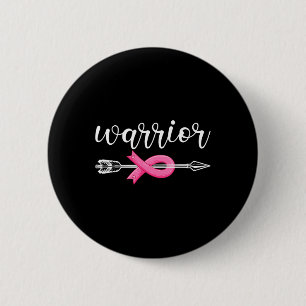 Macaron Rond 5 Cm Guerrier du cancer du sein Sensibilisation au canc