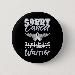 Macaron Rond 5 Cm Guerrier du cancer Journée mondiale contre le canc