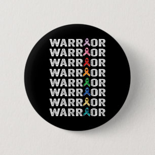 Macaron Rond 5 Cm Guerrier Lutte contre le cancer Survivant sensibil