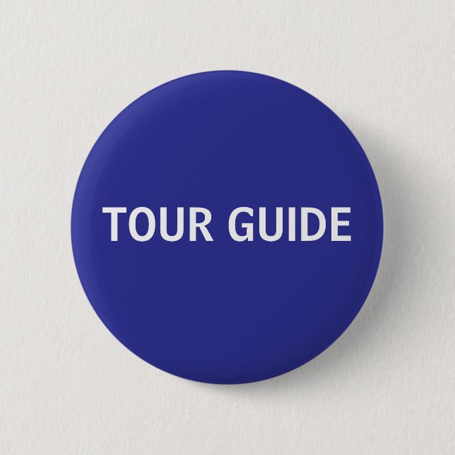 Macaron Rond 5 Cm Guide des visites bleues (Devant)