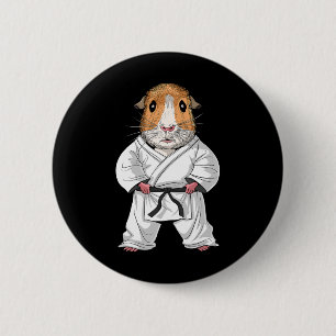 Macaron Rond 5 Cm Guinée Karate de porc Ninja Jiu-jitsu Taekwondo Ma