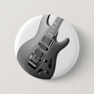 Macaron Rond 5 Cm Guitare