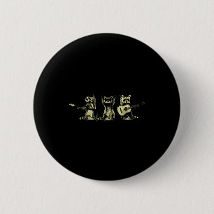 Macaron Rond 5 Cm Guitare Acoustique Électrique Groupe Musical Raton