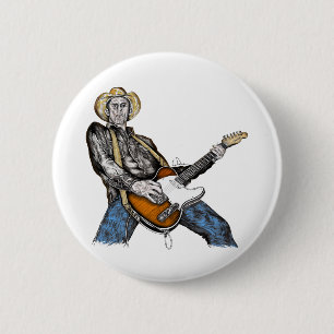 Macaron Rond 5 Cm Guitare du pays
