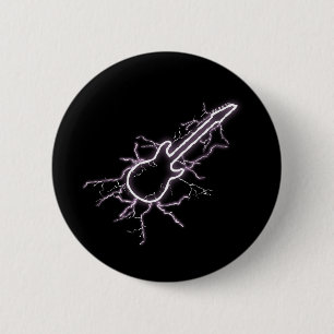Macaron Rond 5 Cm Guitare électrique