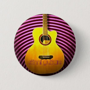 Macaron Rond 5 Cm Guitares de Stinni