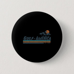 Macaron Rond 5 Cm Gulf Of Us America Est 2025 Retro Vintage Beach 12