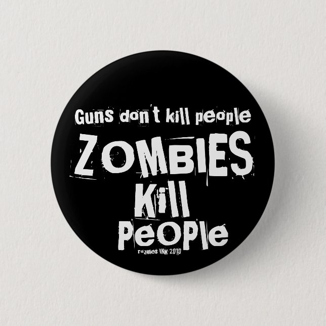 Macaron Rond 5 Cm Guns don't kill people (Devant)