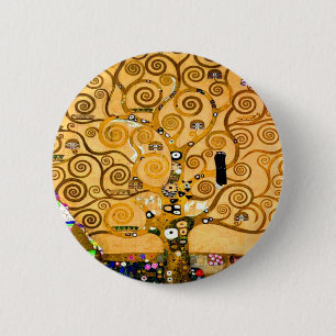 Macaron Rond 5 Cm Gustav Klimt Arbre de vie