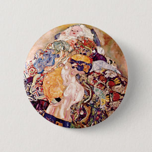 Macaron Rond 5 Cm Gustav Klimt - Le Berceau - Nouveau-né