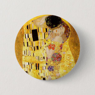 Macaron Rond 5 Cm Gustav Klimt le bouton de baiser