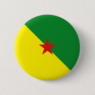 Macaron Rond 5 Cm Guyane Fisheye Flag Button