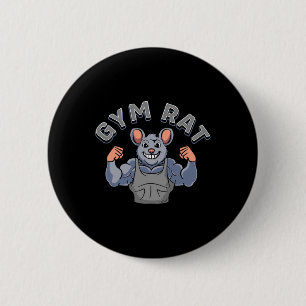 Macaron Rond 5 Cm Gym Lover Bodybuilding Entraînement Drôle Gym Rat