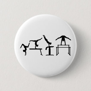 Macaron Rond 5 Cm Gymnastique de Quadrathlon de quatre combats