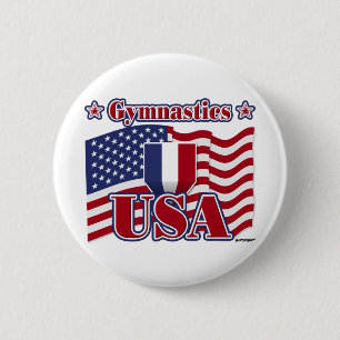 Macaron Rond 5 Cm Gymnastique USA