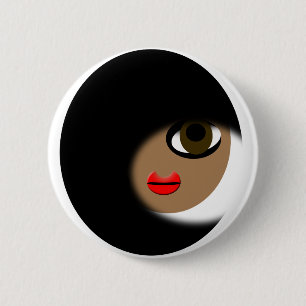 Macaron Rond 5 Cm Habillement de fille d'Afro-américain !