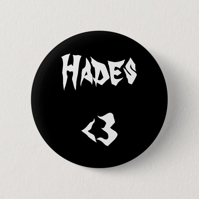 Macaron Rond 5 Cm Hades <3 Dieu du monde souterrain (Devant)