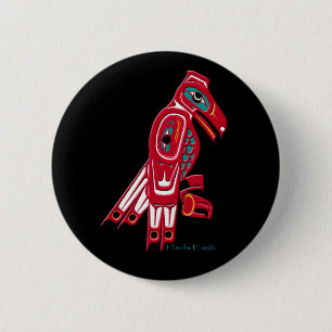 Macaron Rond 5 Cm HAIDA EAGLE Collection