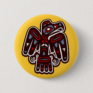 Macaron Rond 5 Cm Haida Thunderbird
