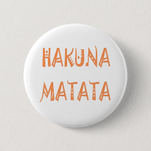 Macaron Rond 5 Cm Hakuna Matata - Art Tribal Africain