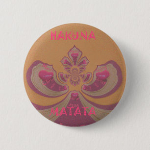 Macaron Rond 5 Cm Hakuna Matata Joyeux Noël joli coeur design
