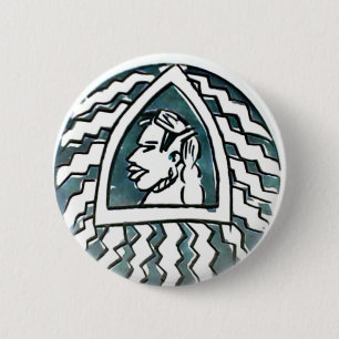 Macaron Rond 5 Cm Hakuna Matata Style Triangle Bleu.png